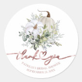 Sticker Rond Fête des mariées automne Citrouille de verdure Fav (Devant)