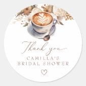 Sticker Rond Fête des mariées Boho Café (Devant)