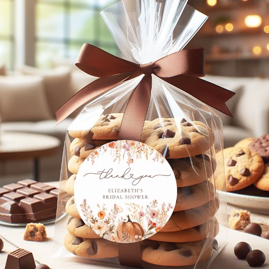 Sticker Rond Fête des mariées Citrouille d'automne de Terracott