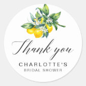 Sticker Rond Fête des mariées Citrus citron (Devant)