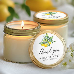 Sticker Rond Fête des mariées Citrus citron