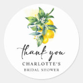 Sticker Rond Fête des mariées Citrus citron (Devant)