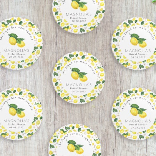 Sticker Rond Fête des mariées Citrus Citron Squeeze