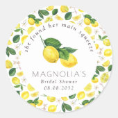 Sticker Rond Fête des mariées Citrus Citron Squeeze (Devant)