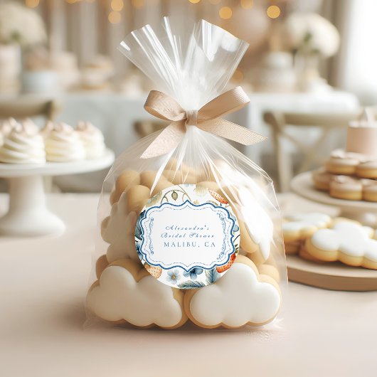 Sticker Rond Fête des mariées d'amour Berry été