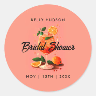Sticker Rond Fête des mariées de boisson Aperol Spritz