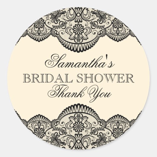 Sticker Rond Fête des mariées de dentelle Sheer (Devant)