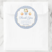 Sticker Rond Fête des mariées de la Chinoiserie Citrouille Merc (Sac)