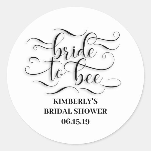 Sticker Rond Fête des mariées de la mariée à être (Devant)