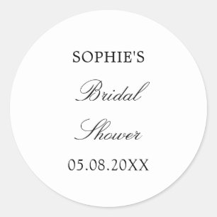 Sticker Rond Fête des mariées de script minimaliste