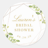 Sticker Rond Fête des mariées de verdure géométrique moderne Fa (Devant)
