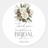 Sticker Rond Fête des mariées d'hiver (Devant)