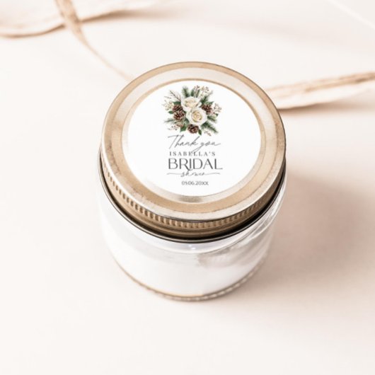 Sticker Rond Fête des mariées d'hiver