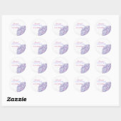 Sticker Rond Fête des mariées d'Hydrangeas Sud violet (Feuille)