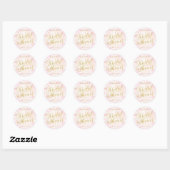 Sticker Rond Fête des mariées diamant rose (Feuille)