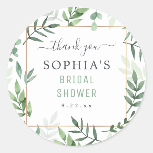 Sticker Rond Fête des mariées Elegant Mariage aquarelle (Devant)