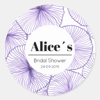 Sticker Rond Fête des mariées élégante personnalisée Floral Boh