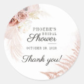 Sticker Rond Fête des mariées en terre cuite Pampas (Devant)