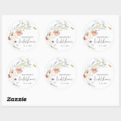 Sticker Rond Fête des mariées fleur sauvage (Feuille)