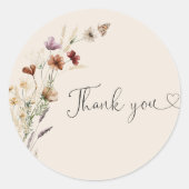 Sticker Rond Fête des mariées Fleur sauvage Boho Tiny (Devant)