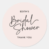 Sticker Rond Fête des mariées manuscrite de script moderne (Devant)