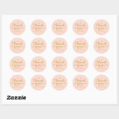 Sticker Rond Fête des mariées manuscrite Pastel Peachy (Feuille)