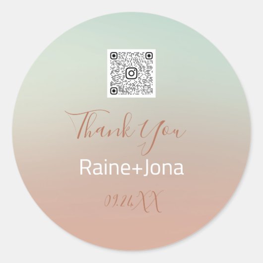 Sticker Rond Fête des mariées mariage Favoriser le Rose bleu Om (Devant)