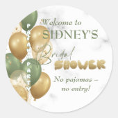 Sticker Rond Fête des mariées. Pajama (Devant)