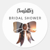 Sticker Rond Fête des mariées photo Bow (Devant)