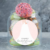 Sticker Rond Fête des mariées rose mariage