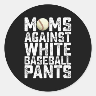 Sticker Rond Fête des mères contre les pantalons blancs de base