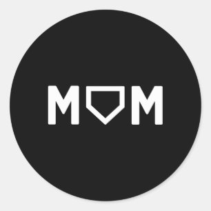 Sticker Rond Fête Des Mères Du Joueur Favori Maman De Baseball