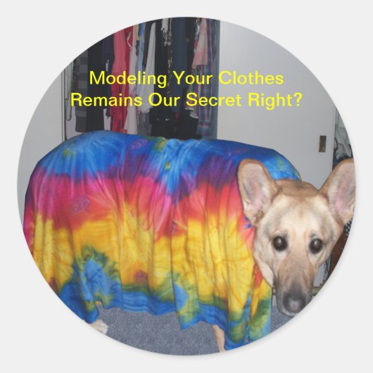 Sticker Rond Fête des mères Modélisation des vêtements (Devant)