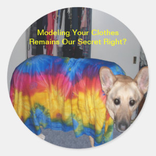 Sticker Rond Fête des mères Modélisation des vêtements