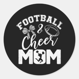 Sticker Rond Fête des mères pour le football de la tante maman 