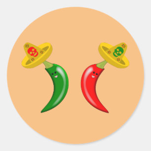Sticker Rond Fête des Mexicains Morts