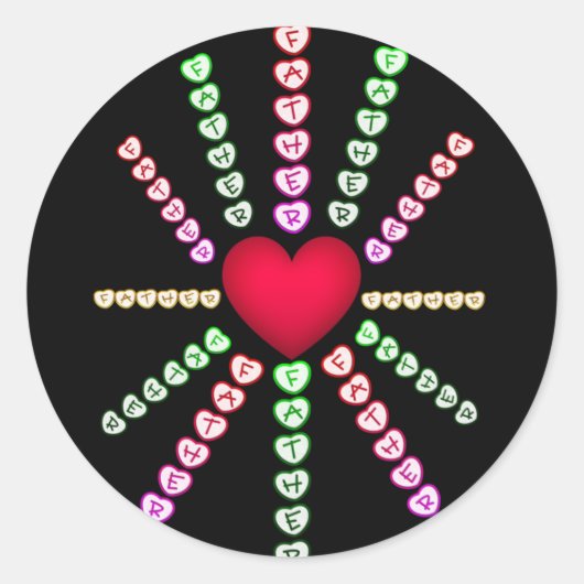Sticker Rond Fête des pères (Devant)