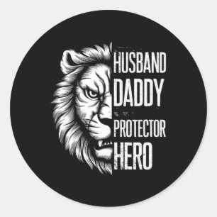 Sticker Rond Fête des pères 2025 - Héros du protecteur du père
