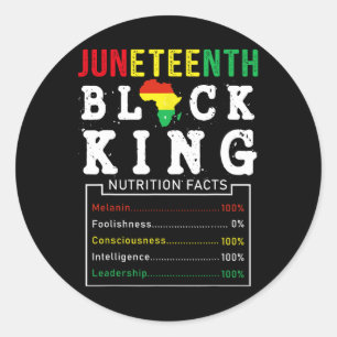 Sticker Rond Fête des pères de la valeur nutritive du roi noir