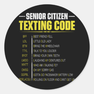 Sticker Rond Fête des pères du Code de Textes pour Gran