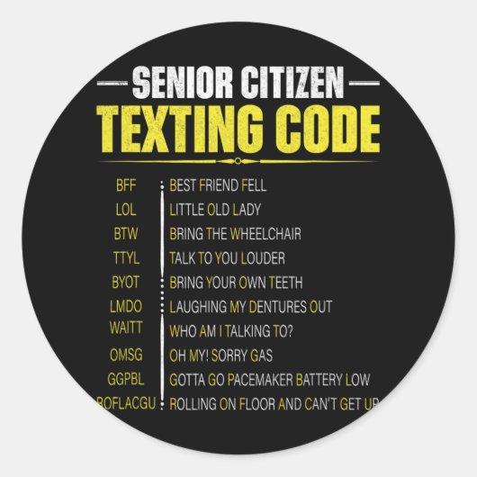 Sticker Rond Fête des pères du Code de Textes pour Gran (Devant)
