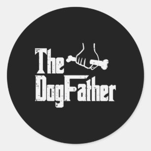 Sticker Rond Fête des Pères Le père chien Pun drôle de film Fur