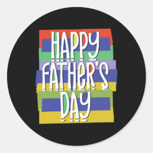 Sticker Rond Fête des pères papa pour papa fils fille Toddler K