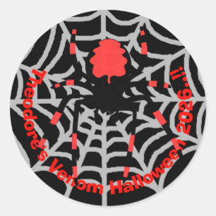 Sticker Rond Fête d'Halloween Enfants Venom