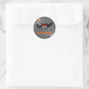 Sticker Rond Fête d'Halloween Fangtastique Épouvantable