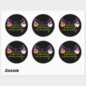 Sticker Rond Fête d'Halloween Spooktaculaire Faveur personnalis (Feuille)