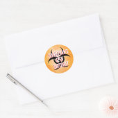 Sticker Rond Fête d'Halloween Zombie (Enveloppe)