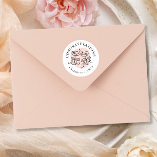 Sticker Rond Fête Doodle moderne