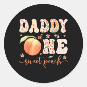 Sticker Rond Fête du 1er anniversaire de la fille de Daddy Of O