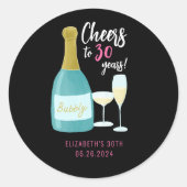 Sticker Rond Fête du 30e anniversaire de 30 ans (Devant)